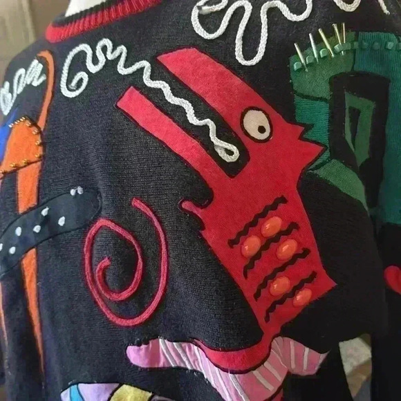 Beetlejuice Halloween inspired 80’s sweater - Picture 6 of 8